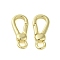 Brass Spring Gate Rings, Cadmium Free & Nickel Free & Lead Free, Golden, 20.5x9x4mm, Hole: 3mm