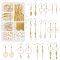 SUNNYCLUE 1 Box DIY Make 10 Pairs Leaf Pearl Earrings Starter Kit Including Leaf Charms Geometric Linking Rings Pearl Beads Earring Supplies for Women DIY Earring Jewellery Making crafts