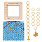 Alloy and  Wooden Sweater Knitting tool, Density Ruler, Navajo White, Hexagon: 1x1.15x0.15cm