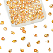 100Pcs Electroplate Glass Beads, Top Drilled, Teardrop, Goldenrod, 6x8.5mm
