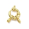 Ion Plating(IP) Stainless Steel Spring Ring Clasps, Real 18K Gold Plated, 12.5x10.5x10x4mm, Hole: 0.5mm & 2mm