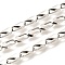304 Stainless Steel Oval Link Chains, Unwelded, with Spool, Stainless Steel Color, 10x4x2.5mm