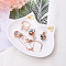 Cute Cat Head Ceramic Jewelry Plate, Storage Tray for Rings, Necklaces, Earring, White, 120x115x15mm