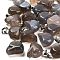 Natural Grey Agate Pendants, with Stainless Steel Color Plated 201 Stainless Steel Snap on Bails, Skull, 18~18.5x9.5~10x20~21mm, Hole: 7.5x4.5mm