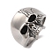 304 Stainless Steel Rings, for Women, Skeleton, Antique Silver, 27.5mm, Inner Diameter: 21.5mm