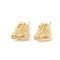 Brass Micro Pave Cubic Zirconia Pendants, Skates
, Real 18K Gold Plated, 15.5x11x6mm, Hole: 1.4mm