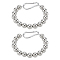 2Pcs Acrylic Beaded Bracelets, with 304 Stainless Steel Clasps, Round, Stainless Steel Color, 13-5/8 inch(34.7cm)