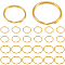 120Pcs 2 Styles Iron Split Key Rings, Ring, Golden, 20~25x2~4mm, Inner Diameter: 17.5~21.5mm, 60pcs/style
