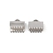 304 Stainless Steel Ribbon Crimp Ends, Rectangle, Stainless Steel Color, 8x8.5mm, Hole: 3x1mm