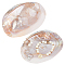 NBEADS 2 Pcs Natrual Shell Jewelry Dish Tray, Handcrafted Trinket Displays Dish Stand Decorative Seashell Bracelet Pendant Ring Organizer for Home Bathroom Table Decor