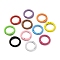 Spray Painted Alloy Spring Ring Clasps, Round Ring, Mixed Color, 23x4mm