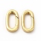 Rack Plating Brass Spring Gate Rings, Long-Lasting Plated, Cadmium Free & Lead Free, Real 18K Gold Plated, 14x8x2.7mm, Hole: 10.2x4.2mm