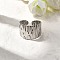 304 Stainless Steel Open Cuff Rings, Stainless Steel Color, 14mm