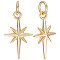 Beebeecraft 1 Box 12Pcs North Star Charm 18K Gold Plated Polaris Star Pendant Charms with Jump Ring 10x17mm for DIY Jewelry Making Necklace Bracelet