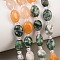 Natural Green Spot Jasper & Rose Quartz & Moss Agate & Red Aventurine Beads Strands, Flat Oval, with Seed Beads, 8~8.5x6~6.4x3.8~4mm, Hole: 0.7mm, about 37pcs/strand, 15.28''(38.8cm)