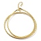 Polyester Cord Braided Necklace Makings, with Brass Findings, Stainless Steel Clasps, Long-Lasting Plated, Golden, Gold, 18-3/4 inch(47.5cm)