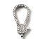 Brass Clear Cubic Zirconia Lobster Claw Clasps, Flat Round, Platinum, 27.5x13.5x5.5mm, Hole: 3x2mm