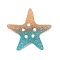 Gradient Color Opaque Resin Decoden Cabochons, Starfish, Dark Orange, 33x35x9.5mm