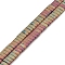 Electroplated Frosted Non-magnetic Synthetic Hematite Beads Strands, Rectangle, 2-Hole, Rainbow Plated, 5x2x2mm, Hole: 0.8mm, about 193pcs/strand, 8.27 inch(21cm)
