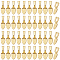 200Pcs Alloy Glue-on Flat Pad Bails, Shovel Pendant Bails, Golden, 15x5x1~5mm, Hole: 4.5x3mm