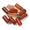 Natural Red Agate(Dyed & Heated) Pendants, with 201 Stainless Steel Finding, Column, 25x10mm, Hole: 4x7mm