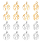 UNICRAFTALE 20pcs 2 Colors Ring with Map Pattern Charms 201 Stainless Steel Pendants 3mm Large Hole Charms for Necklaces Jewelry Making