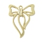 Rack Plating Alloy Pendants, Cadmium Free & Nickel Free & Lead Free, Bowknot, Golden, 42x32x2mm, Hole: 2mm