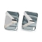 K9 Glass Imitation Austrian Crystal Beads, No Hole, Square, Cadet Blue, 4x4x4mm