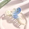 Plastic Claw Hair Clips, Two Tone, Butterfly, Cornflower Blue, 110x70mm