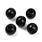 Spray Painted Wood Beads, Round, Black, 19~20mm, Hole: 9~9.5mm