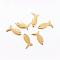 201 Stainless Steel Charms, Fish, Real 24k Gold Plated, 12x7x1mm, Hole: 1mm