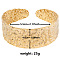 Vintage Hammered 304 Stainless Steel Cuff Bangles for Women