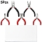 5Pcs 5 Styles Carbon Steel Jewelry Pliers, 3 inch Side Cutting Pliers, Side Cutter, Polishing, Mixed Color, 7.5~11.5cm, 1pc/style