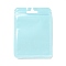 Rectangle Plastic Zip Lock Gift Bags, with Transparence Windows Resealable Bags, Pale Turquoise, 11x8x0.15cm, Unilateral Thickness: 2.5 Mil(0.065mm)