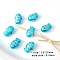 Opaque Acrylic Beads, Fish , Deep Sky Blue, 22x13mm, Hole: 3.3mm