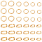 300Pcs 3 Styles 304 Stainless Steel Split Rings, Double Loops Jump Rings, Real 18K Gold Plated, 5~7x1~1.3mm,  Inner Diameter: 3.8~5.5mm, 100pcs/style