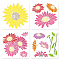 4Pcs 4 Styles PET Out Drawing Painting Stencils, for DIY Scrapbook, Photo Album, April Daisy, 300x300mm, 1pc/style