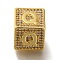 Brass Cubic Zirconia Beads, Letter Q, Square, Letter Q, 9.5x9.5x9.5mm, Hole: 6mm