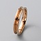 201 Stainless Steel Grooved Finger Ring Settings, Ring Core Blank, for Inlay Ring Jewelry Making, Rose Gold, US Size 10 1/2(20.1mm), Slot: 2mm