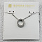 Brass Initial Pendant Necklaces for Women, Platinum, Letter O, 15.75 inch(40cm)