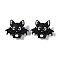Halloween Theme Silicone Focal Beads, Bat, Black, 28.5x35.5x16mm, Hole: 2mm