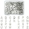 200Pcs 26 Style 201 Stainless Steel Charms, Stainless Steel Color, Letter A~Z, 12~12.6x6~10.1x0.5~0.7mm, Hole: 1.2~1.4mm