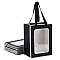 NBEADS 12 Pcs Kraft Paper Gift Bags with Clear Window, 7.9x5.9x4.1inch Paper Gift Tote Bags with Handles Paper Shopping Bags for Birthday Bridal Shower Festival Party, Black White