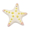 Handmade Porcelain Big Pendants, Starfish, Beige, 51x52.50x11mm,Hole:1.80mm