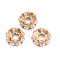 Brass Beads, Cadmium Free & Lead Free, with ABS Plastic Imitation Pearl, Flat Round, Light Gold, 18x5.5mm, Hole: 6.5mm