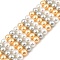 Baking Painted Pearlized Glass Pearl Round Bead Strands, Orange, 8mm, Hole: 0.8mm, about 50pcs/strand, 15.75''(40cm)
