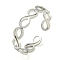 304 Stainless Steel Adjustable Open Rings, Infinite symbol, Stainless Steel Color, 4.5mm, Inner Diameter: 18mm