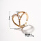 Elegant Pearl Ring, Brass Rhinestones Geometric Cuff Ring Design, Golden