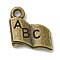 Tibetan Style Alloy Pendants, Lead Free & Cadmium Free, Book, Antique Bronze, 12x13.5x1.5mm, Hole: 1.5mm