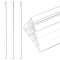AHANDMAKER 16 Pcs Acrylic Round Rods, 10 inch Clear Acrylic Dowel Rods Holder Cake Dowels Plastic Cylinder Sticks for DIY Craft Plant Stake Curtain Pulls Retaining Shower Rods Cake Topper Dessert